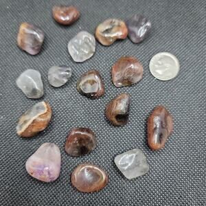 AURALITE-23, Amethyst Crystal Aurora 23 Stone, Tumbles, 65g